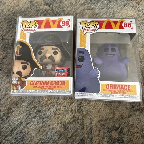 Funko Pop Ad Icons McDonald's #99 Captain Crook,#86 Grimace