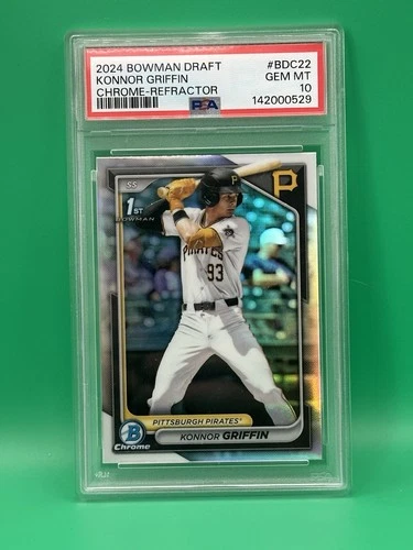 2024 Bowman Draft 1st Chrome Konnor Griffin Refractor Rookie #BDC22 PSA 10