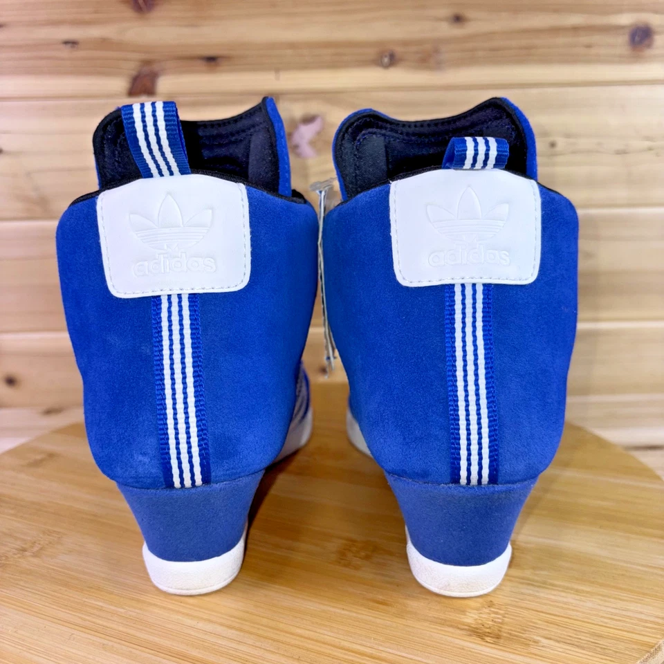 Adidas Tenis de Cuña para Mujer 8 Azul Gamuza Ámbar Iluminado Cuña Tacones Altos Foto 4 de 4