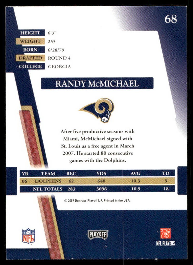 Randy McMichael Gold Topps - Gold 190 NM