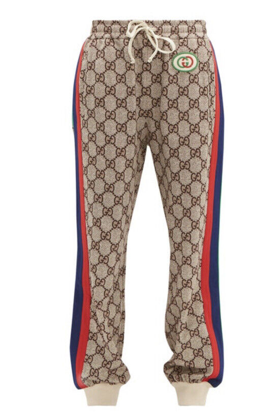 Vergadering Spektakel Lam New Gucci Jersey Gg Logo Web-Stripe Track Pants Small | eBay