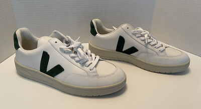 VEJA V-12 LOW TOP MEN'S SNEAKERS EXTRA WHITE/ CYPRUS SIZE 11.5US