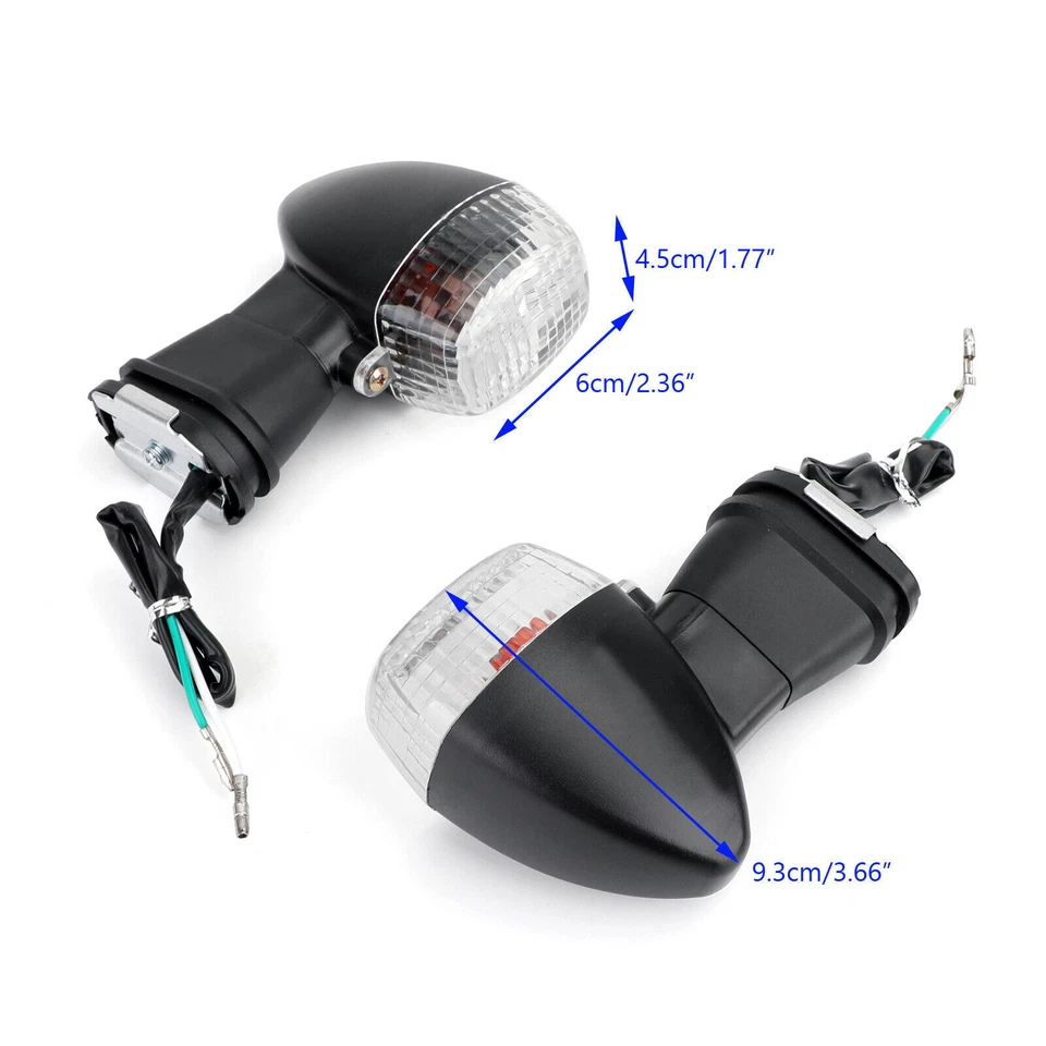 Señal de giro delantero apta para Kawasaki EX 500R NINJA ZX-6R ZX-9R ZX-12R GPZ 500 AV Foto 2 de 4