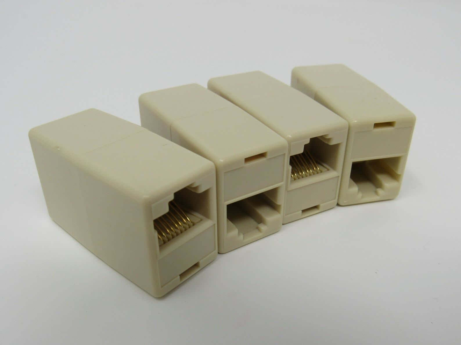 Standard 4 Phone Couplers RJ-11 Female Single Port