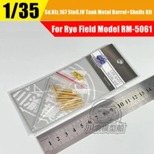 1/35 Scale Sd.Kfz.167 StuG IV Tank Metal Barrel+Shells Kit for Rye Field RM-5061