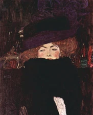 Gustav Klimts Dame mit Hut und Federboa 1909.jpg