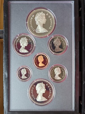 1981 Royal Canadian Mint Double Dollar Proof Set - Leather Holder