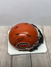 CHICAGO BEARS ROSCHON JOHNSON  SIGNED ORANGE MINI HELMET BECKETT COA!!!