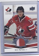 2014 UPPER DECK TEAM CANADA JUNIORS NIC PETAN 2 COLORS JERSEY 171 WINNIPEG JETS