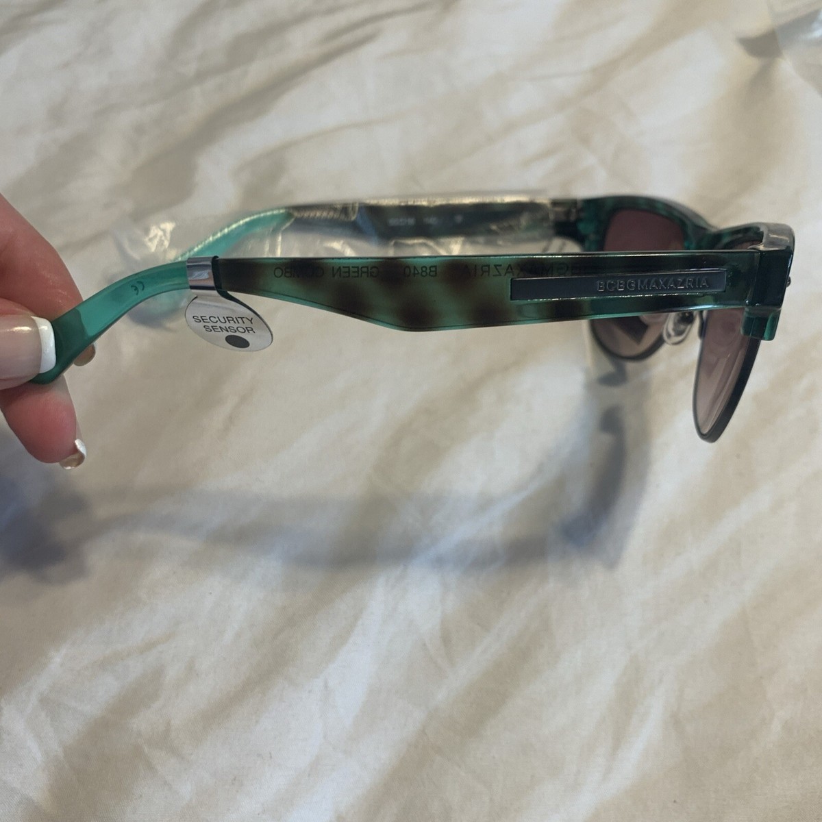 BCBGMAXAZRIA Green Sunglasses BCBG Maxazria Green Handmade Tasi... | Depop main image 4