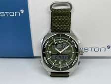 Briston Streamliner Adventure Analog/Digital Green Watch NEW 221144.S.AD.26.VGA