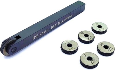 Single Wheel Knurling Tool Holder with 5 HSS Spare Knurls-USA FULFILLED
