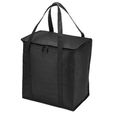 13"x8.1"x14" Insulated Reusable Grocery Bag Food Delivery Tote Bag, Black