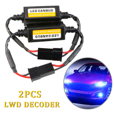 H7 Headlights LED Canbus Error Anti Flicker Resistor Canceller Decoders Adapters