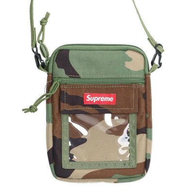 supreme nike shoulder bolsa green