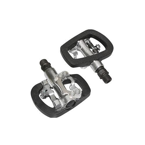 Pédale VTT auto Wellgo plateforme et enclenchement SPD pour vélo mixte