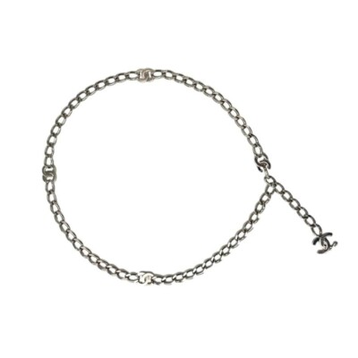 CHANEL 98P Vintage Silver Logo CC Pendant & Chain Belt | eBay CHANEL 98P Vintage Silver Logo CC Pendant & Chain Belt | eBay