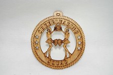 CHEERLEADING SQUAD LASER CUT ORNAMENT