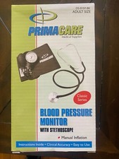 PRIMACARE Blood Pressure Monitor with Stethoscope Manual Inflation Adult Size