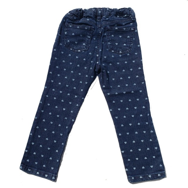 Girls Carters Jeans Size 4T Skinny Fit Blue Denim Hearts Adjusters eBay