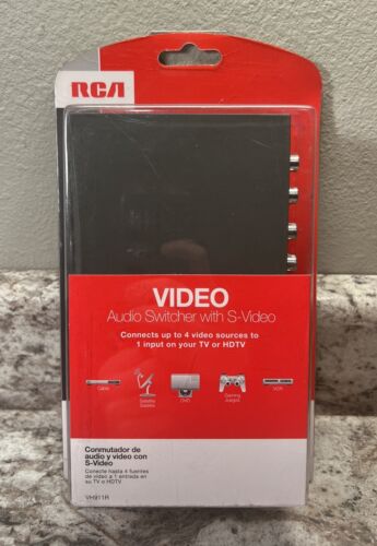 Composite RCA 4-Wege Audio Video Schalter mit S-Video, 4 Videos auf 1 Eingang - Neu im Karton - Bild 1 von 7