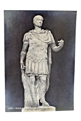 Vintage Postkarte Foto Julius Caesar Statue Musei Capitolini Rom Italien Statue