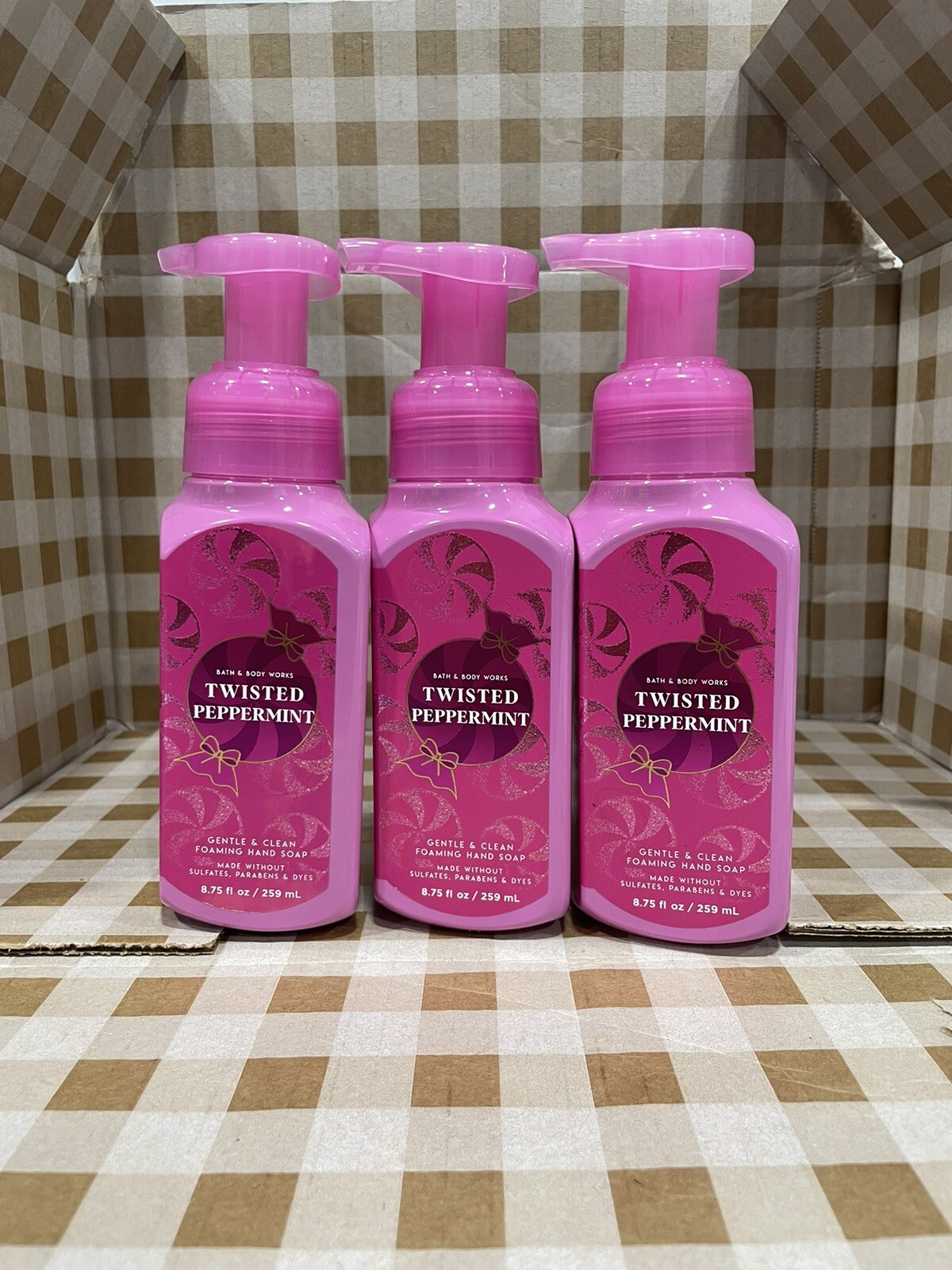 Bath & and Body Works Twisted Peppermint Foaming Hand Soap - 3 pc
