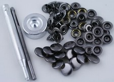 With Tool 15 Sets Heavy Duty Poppers Snap Fasteners Leather Craft Buttons