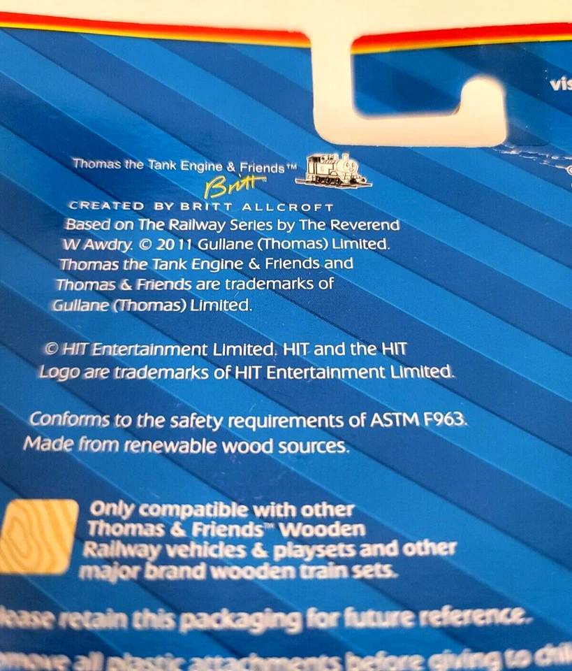 Tren de madera Toby 2011 Thomas & Friends James/James Tender tren de madera real NUEVO Foto 2 de 4