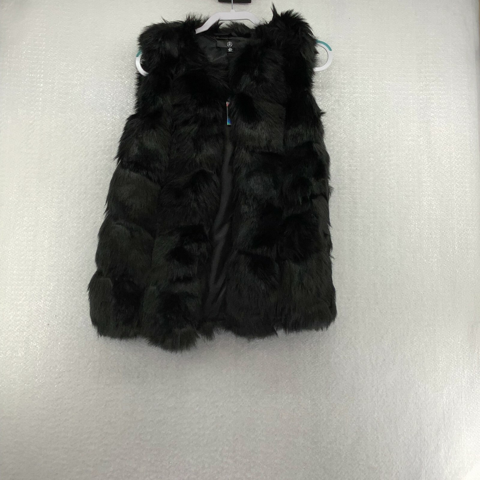 Missguided Black Faux Fur Bubble Tank Top - Women's Size 0