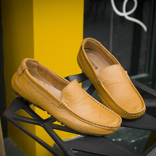 Herren Schuhe Leder Freizeit Autofahren Halbschuhe Schuhe Mokassins Sneaker Slipper - Bild 15 von 23