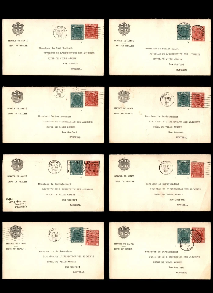 Canada 1940s Stamp Collection of 40 KGVI Compound Stationery Envelopes - Image 3 of 4
