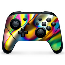 Nintendo Switch Pro Controller Skin Decal Vinyl Wrap - Oil Slick Rainbow Opal