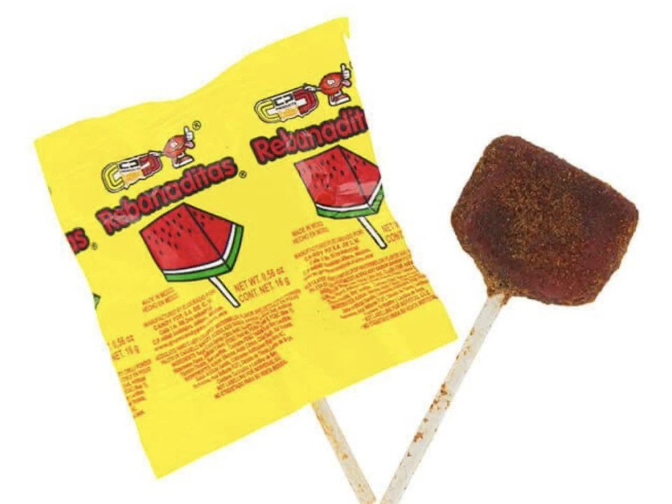 Vero Rebanaditas Sandía Chili Piruleta 40 Piezas Caramelo Mexicano Foto 2 de 2