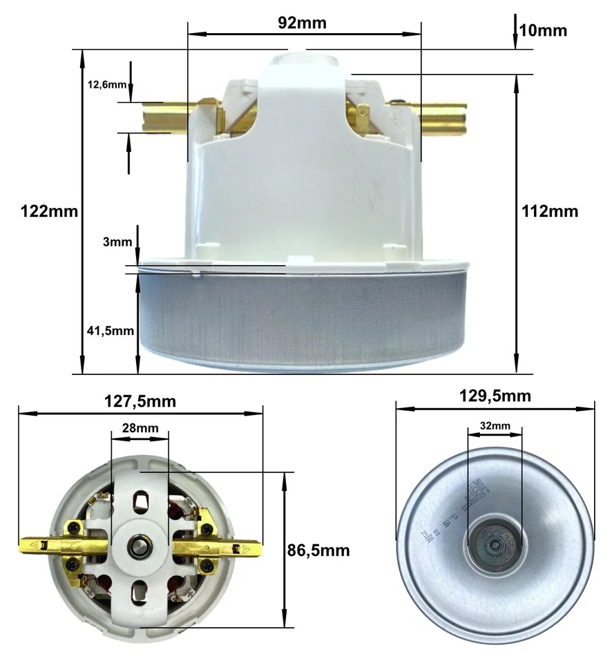 Motore turbina aspirazione AMETEK per turbina aspirazione Kärcher T 10-1 T 12-1 T 15-1 - Immagine 2 di 4
