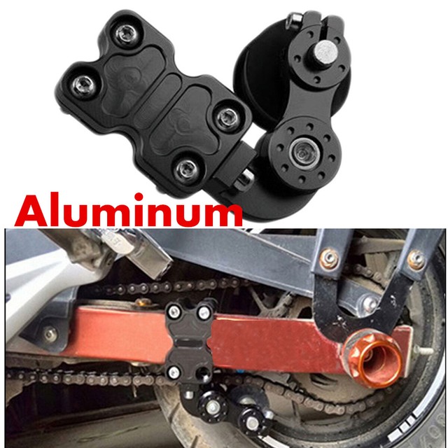 CNC Universal Chain Tensioner Black Roller Adjuster For Motorcycle