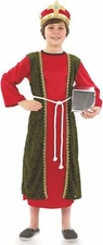 Kids Red Wise Man Costume S - XL Boys Christmas Nativity Three Kings Robe Outfit
