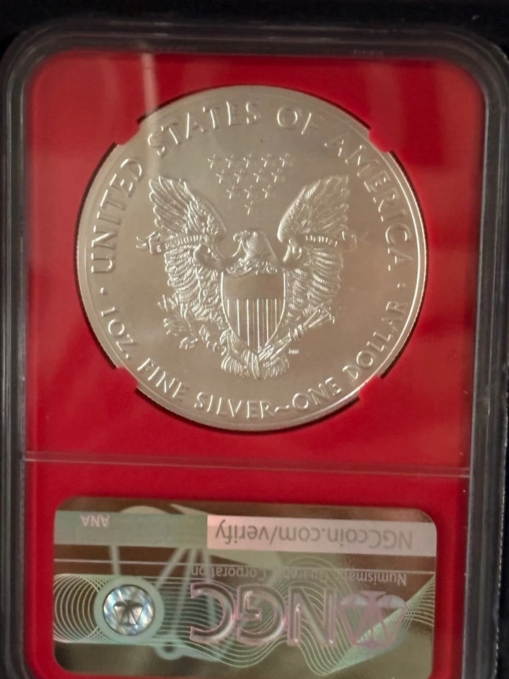 2021 Emergency Issue American Heraldic Eagle Silver Dollar-SF Mint-NGC MS69 - Image 3 of 3