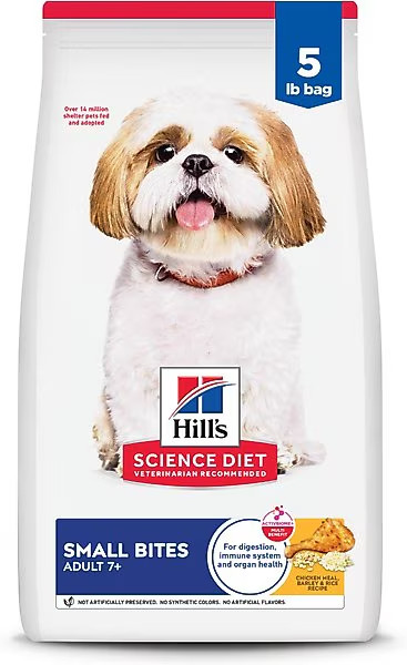 Hill's Science Diet Senior Adult 7+ Small Bites Chicken, Barley & Rice 5-15 lb
