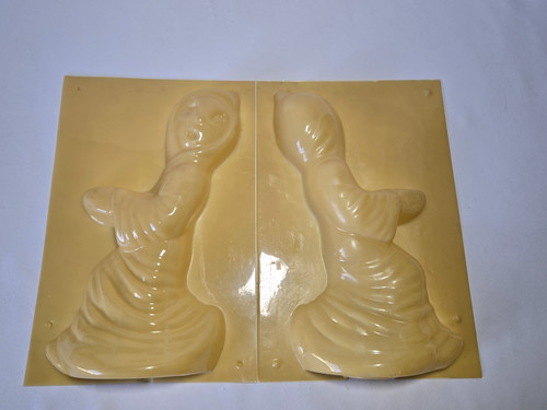 Vintage Plastic Ghost Candle Soap Craft Mold 13"X8.5" Used
