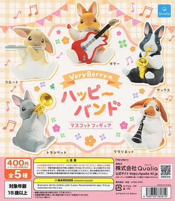 VeryBerry Happy Band Maskottchen Minifigur, komplettes Set mit 5 Typen,...