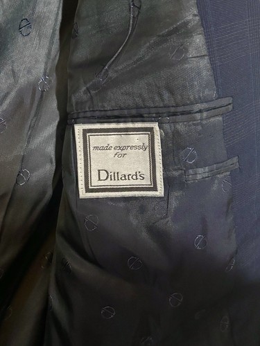 Christian Dior Le Connaisseur 44L Navy Plaid Blazer Made for Dillard's Vintage - Picture 6 of 11