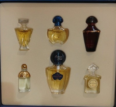 GUERLAIN 6 pc mini gift Shalimar Samsara Champs-Elysees Mitsouko Aqua Allegoria