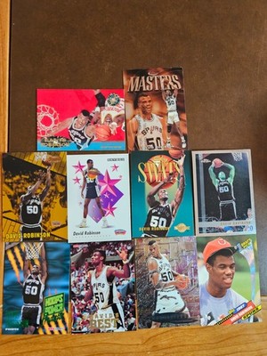 DAVID ROBINSON - **Premium Lot of 10 Different (2 Ins)** - Spurs - All NRMT-MINT