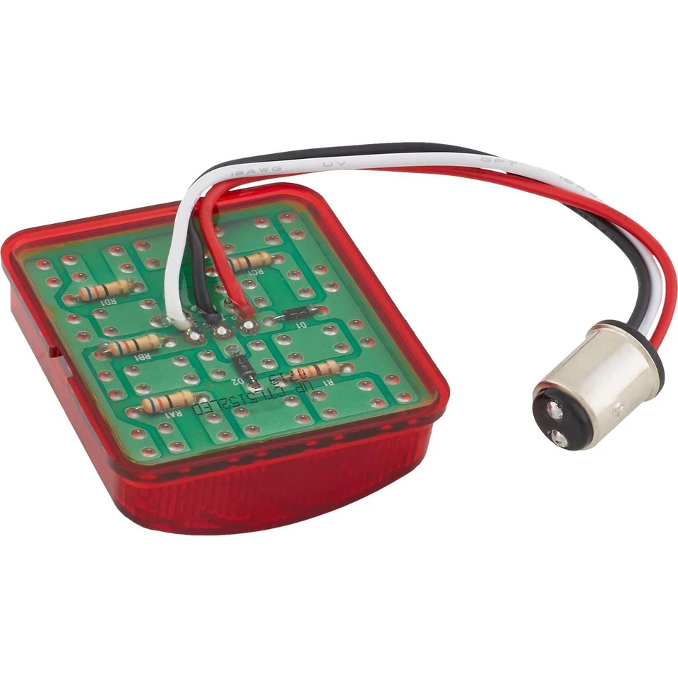 Красная светодиодная линза / задний фонарь, подходит для Chevy 1951-52 годов выпуска - Изображение 2 из 4