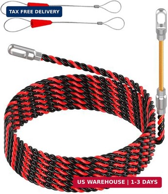 100ft/30m Fish Tape Electrical Cable Puller Kit - 1/6'' PET for Through Wall Cond