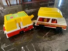 Vintage Fisher Price Little People Family Car Pop-Up Camper Set 1979