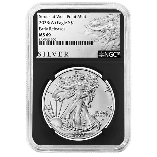 2023 (W) $1 American Silver Eagle NGC MS69 ER ALS Label Retro Core