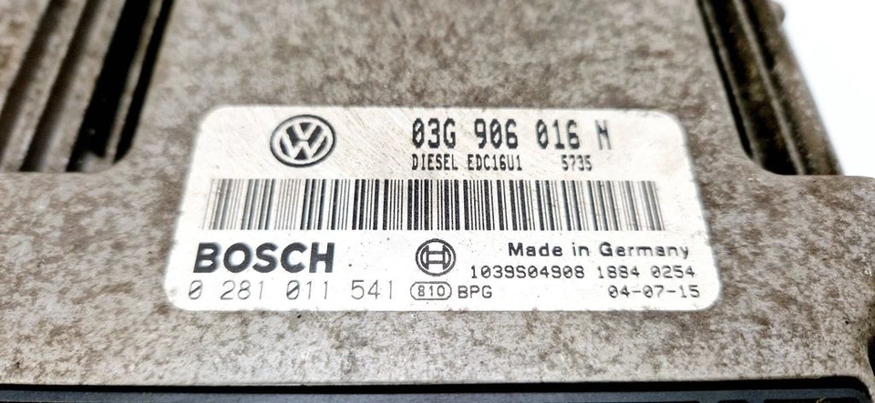 Volkswagen Caddy 2004 Satz Komplettsatz Motorsteuergerät Zündschloss TPT85243 - Image 3 of 4