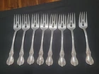 8 VINTAGE TOWLE STERLING SILVER SALAD FORKS. OLD MASTER PATTERN